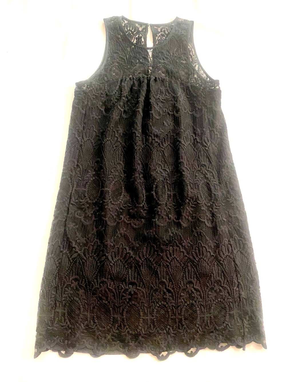 Joie Women’s Sleeveless Black Lace Shift Mini Dress size small